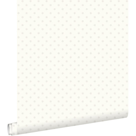 papier peint à motif de petits points blanc et argent  - ESTAhome