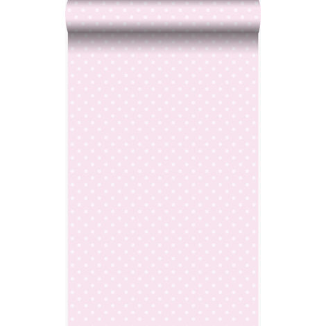 papier peint à motif de petits points rose brillant  - Origin Wallcoverings