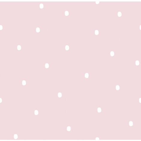 papier peint à motif de petits points rose clair et blanc  - Sanders & Sanders