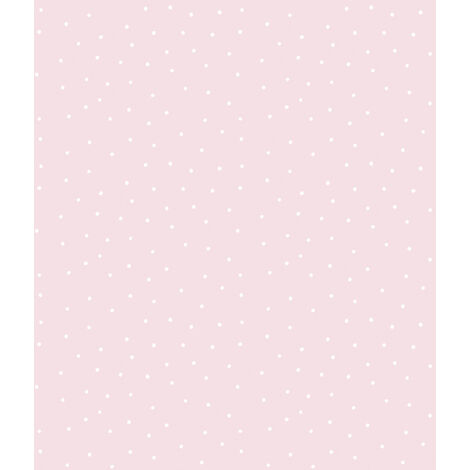 papier peint à motif de petits points rose et blanc - Sanders & Sanders