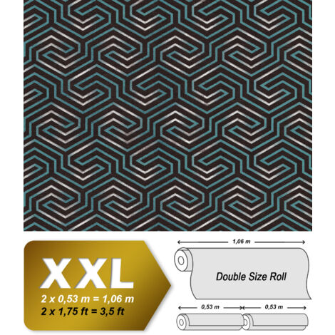 EDEM 84114BR90 Papier peint à motifs graphiques légèrement texturé mat 10,65 m