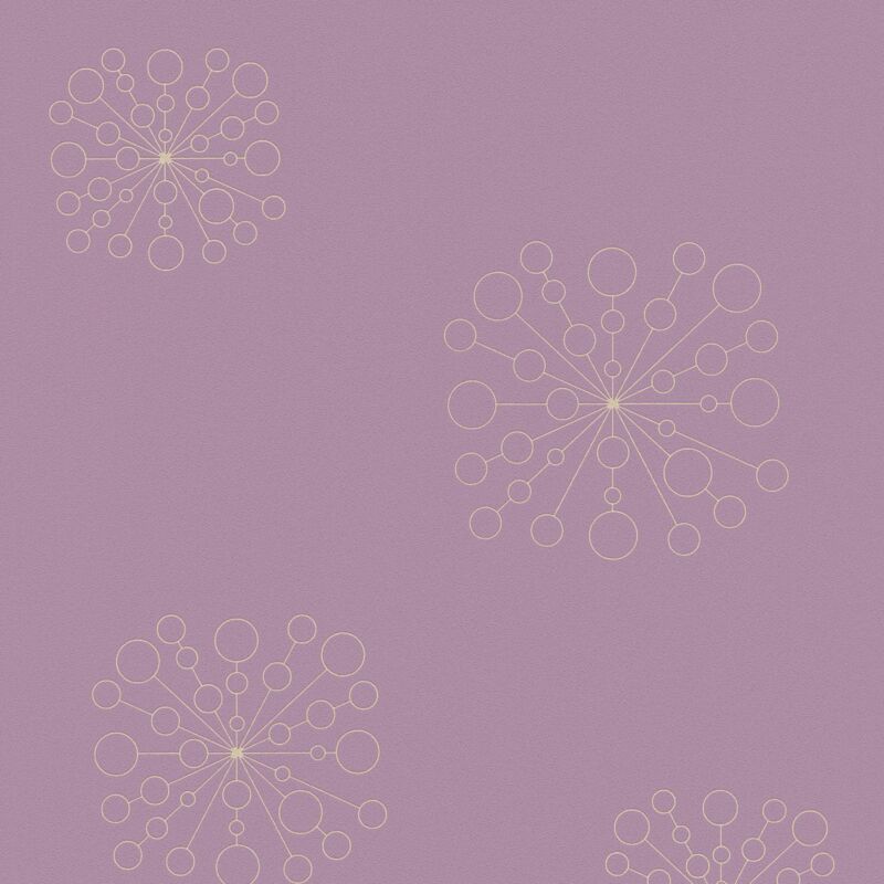Papel pintado gráfico Profhome 367842 papel pintado no tejido ligeramente texturado con dibujo gráfico brillante violeta oro 5,33 m2 - violeta