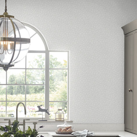 Papier peint à peindre Laura Ashley Stipple 1005 x 52cm Blanc - Blanc