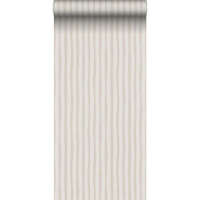 Sanders&sanders - papier peint à rayures beige crème clair