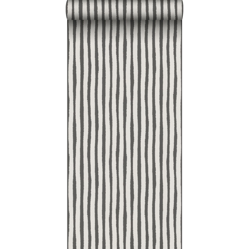 Sanders&sanders - papier peint à rayures noir et blanc