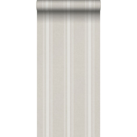 papier peint à rayures beige et blanc  - Sanders & Sanders