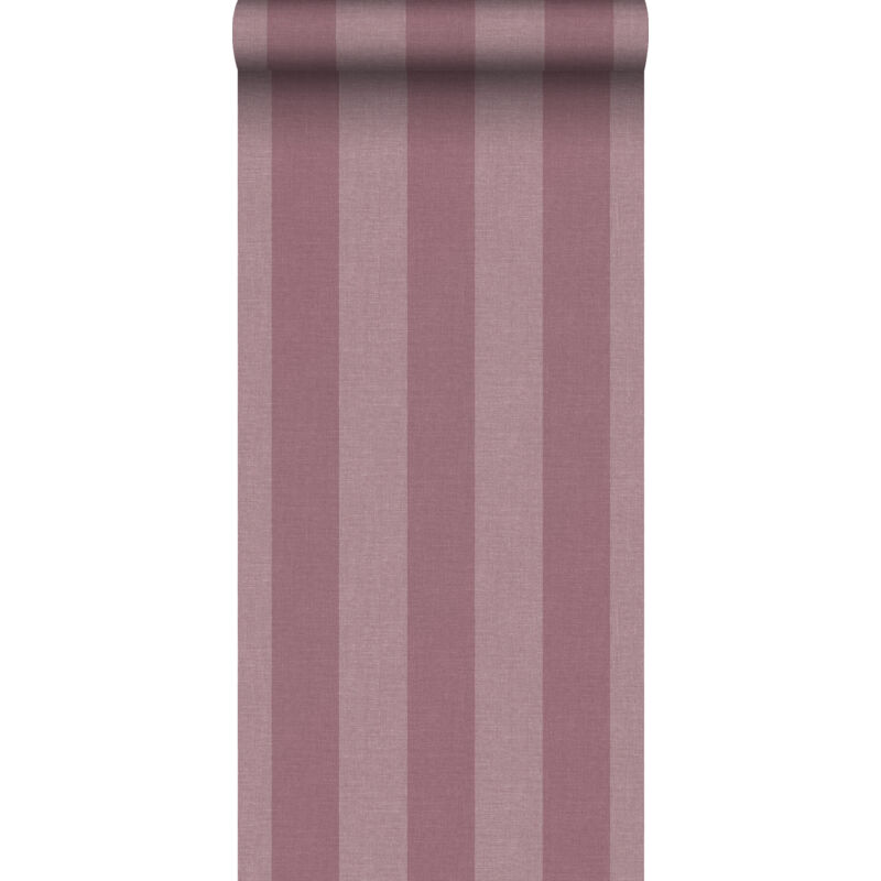 Sanders&sanders - papier peint à rayures rouge bordeaux