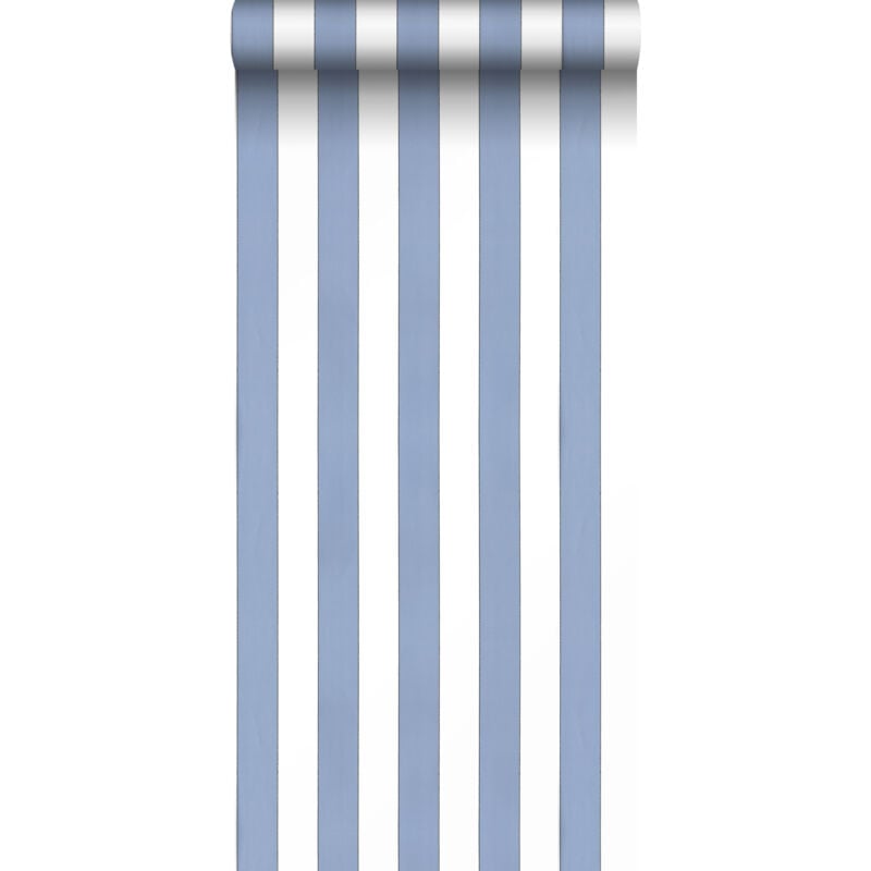 Papier peint à rayures bleu et blanc Sanders&sanders