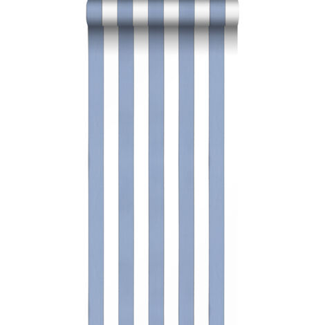 papier peint à rayures bleu et blanc  - Sanders & Sanders