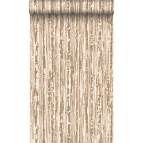 papier peint à rayures bronze brillant  - Origin Wallcoverings
