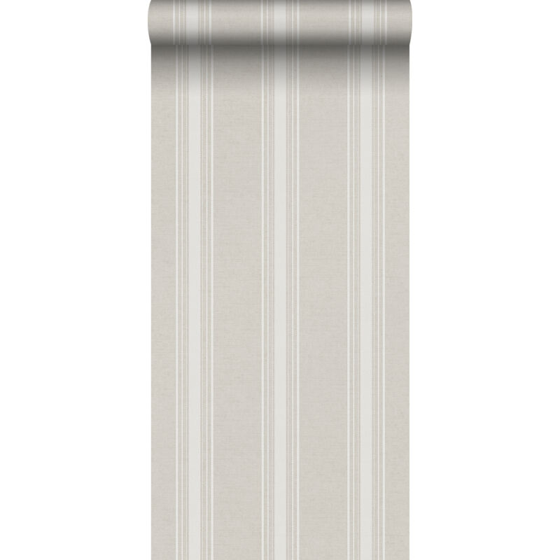 Sanders&sanders - papier peint à rayures beige et blanc