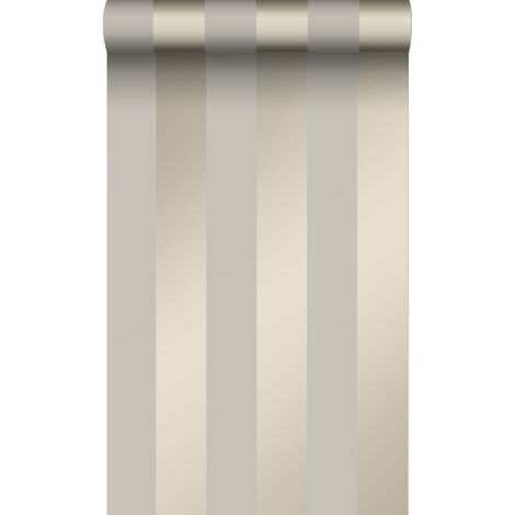 papier peint à rayures taupe  - Origin Wallcoverings