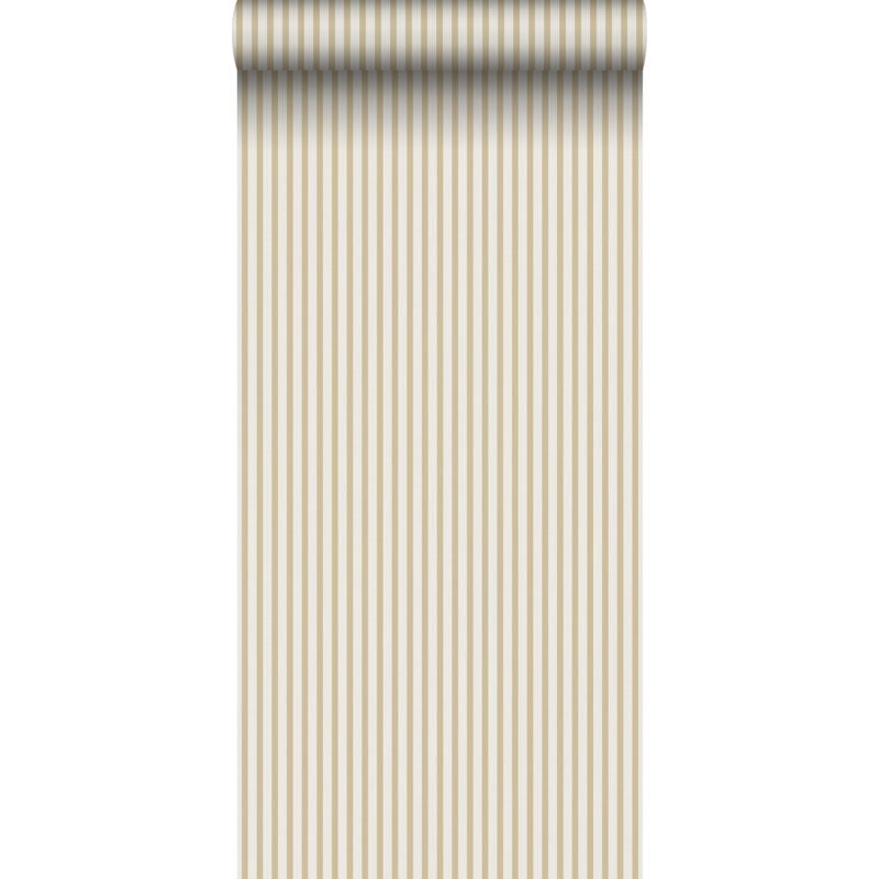 Sanders&sanders - papier peint à rayures jaune et beige