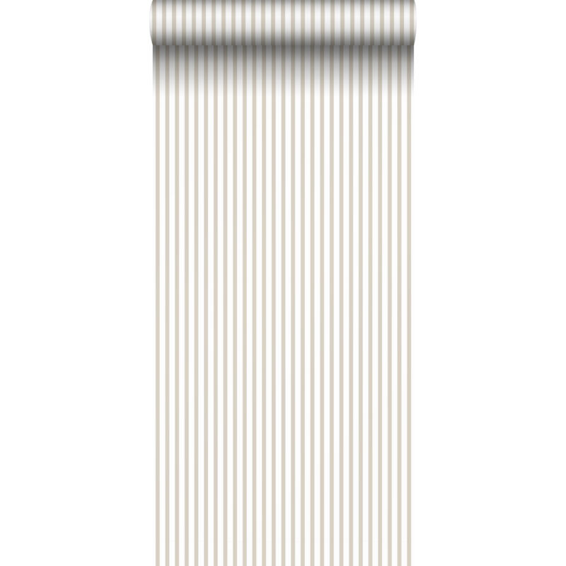 Sanders&sanders - papier peint à rayures beige et blanc