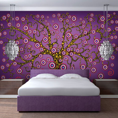 Papier Peint "Abstraction : Arbre Violet" 154 x 200 cm