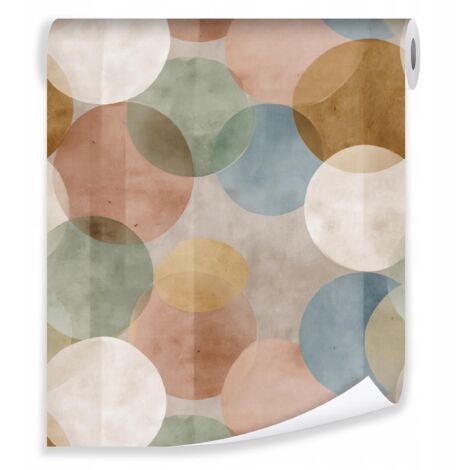 Papier peint abstraction beige sur mur molletonné Papier peint salon chambre  coucher