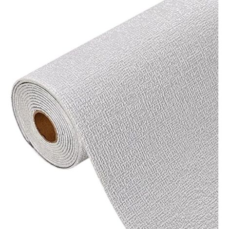 Papier peint adhésif amovible en PVC, 50 cm x 2.8
 m, effet 3D, pour chambre, cuisine ou bureau, blanc lin