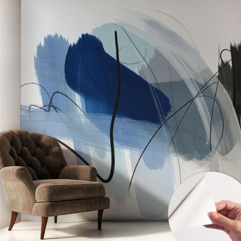 Papier peint adhésif autocollant pour salon chambre à coucher peint imprimé Installation facile Abstractions colorées 250x250 cm