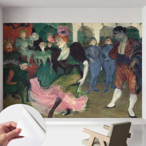 Papier peint adhésif autocollant pour salon chambre à coucher peint imprimé Installation facile Danse de bal 152x104 cm