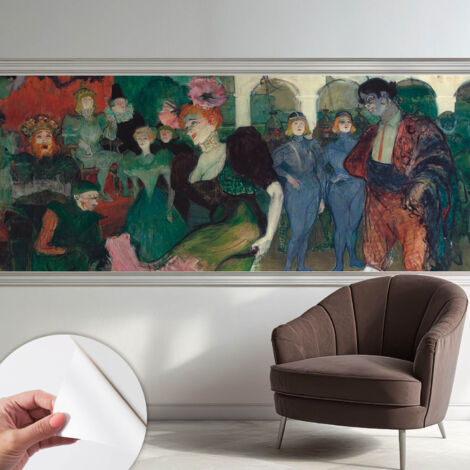 Papier peint adhésif autocollant pour salon chambre à coucher peint imprimé Installation facile Danse de bal 250x104 cm