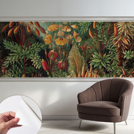 Papier peint adhésif autocollant pour salon chambre à coucher peint imprimé Installation facile Jardin exotique 250x104 cm