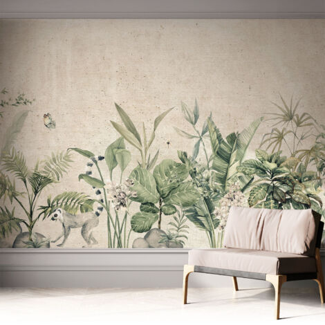 Papier peint adhésif autocollant pour salon chambre à coucher peint imprimé Installation facile Jungle tropicale 312x219 cm