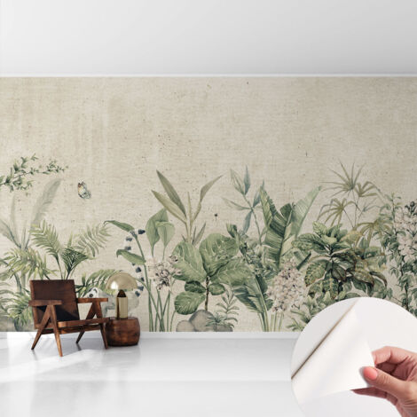 Papier peint adhésif autocollant pour salon chambre à coucher peint imprimé Installation facile Jungle tropicale 416x254 cm