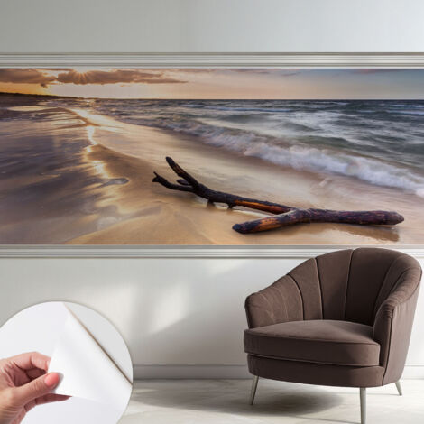 Papier peint adhésif autocollant pour salon chambre à coucher peint imprimé Installation facile Plage occidentale 250x104 cm