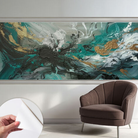 Papier peint adhésif autocollant pour salon chambre à coucher peint imprimé Installation facile Tourbillon artistique 250x104 cm