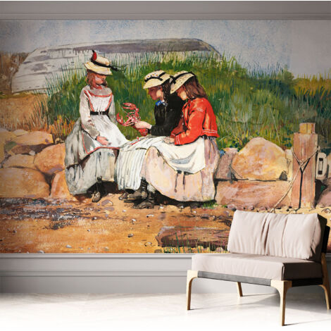 Papier peint adhésif autocollant pour salon chambre à coucher peint imprimé Installation facile Vacances d'été 312x219 cm