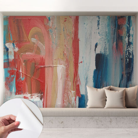 Papier peint adhésif autocollant pour salon chambre à coucher peint imprimé pour mur Abstractions colorées 208x146 cm