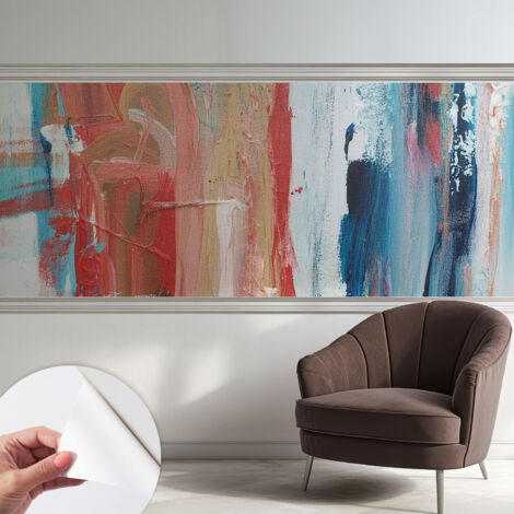 Papier peint adhésif autocollant pour salon chambre à coucher peint imprimé pour mur Abstractions colorées 250x104 cm
