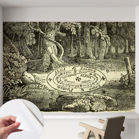 Papier peint adhésif autocollant pour salon chambre à coucher peint imprimé pour mur Cercle magique 152x104 cm