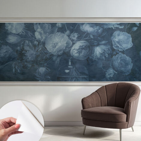 Papier peint adhésif autocollant pour salon chambre à coucher peint imprimé pour mur Composition florale 250x104 cm