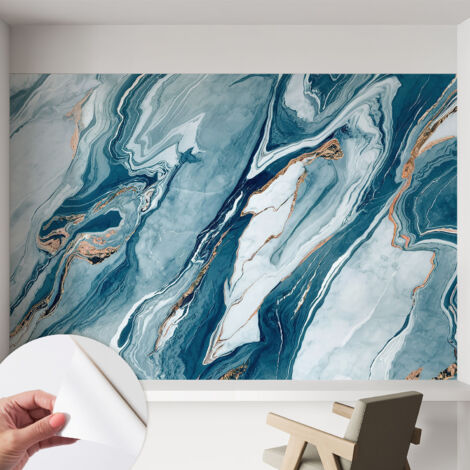 Papier peint adhésif autocollant pour salon chambre à coucher peint imprimé pour mur Élégance minérale 152x104 cm