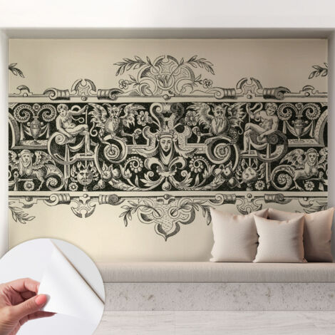 Papier peint adhésif autocollant pour salon chambre à coucher peint imprimé pour mur Motifs mythologiques 208x146 cm