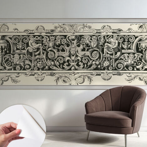 Papier peint adhésif autocollant pour salon chambre à coucher peint imprimé pour mur Motifs mythologiques 250x104 cm