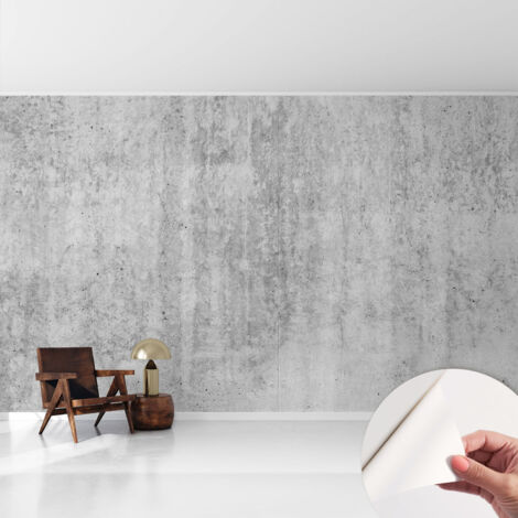Papier peint adhésif autocollant pour salon chambre à coucher peint imprimé pour mur Mur en béton 416x254 cm