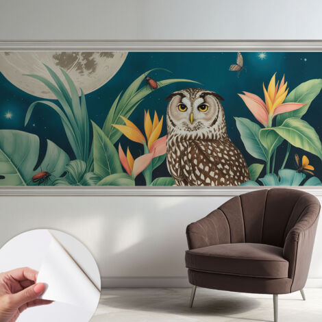 Papier peint adhésif autocollant pour salon chambre à coucher peint imprimé pour mur Safari lunaire 250x104 cm