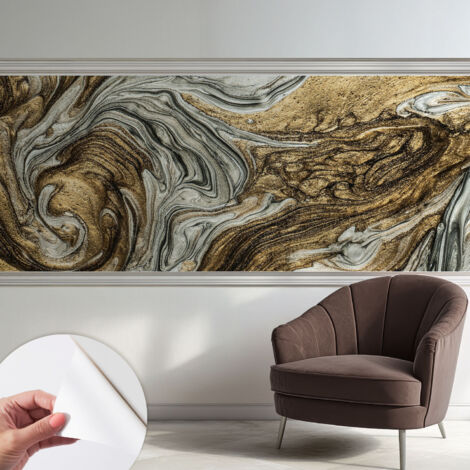 Papier peint adhésif autocollant pour salon chambre à coucher peint imprimé pour mur Tourbillons abstraits 250x104 cm
