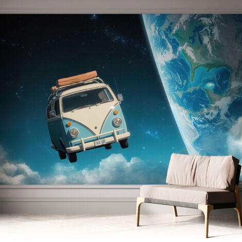 Papier peint adhésif autocollant pour salon chambre à coucher peint imprimé pour mur Voyage dans l'espace 312x219 cm