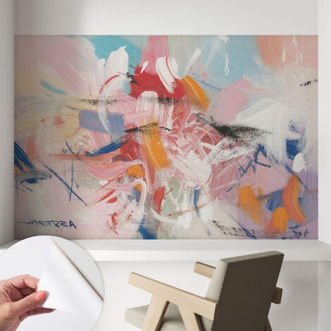 Papier peint adhésif autocollant pour salon chambre à coucher tendance et originale Abstraction harmonieuse 104x70 cm