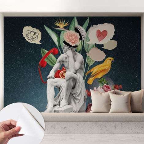 Papier peint adhésif autocollant pour salon chambre à coucher tendance et originale Art surréaliste 208x146 cm