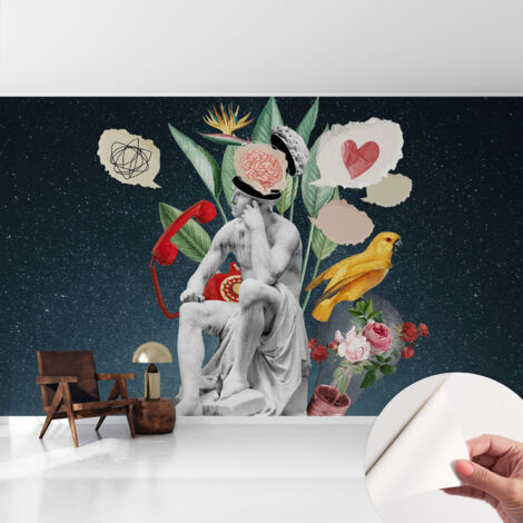Papier peint adhésif autocollant pour salon chambre à coucher tendance et originale Art surréaliste 416x254 cm