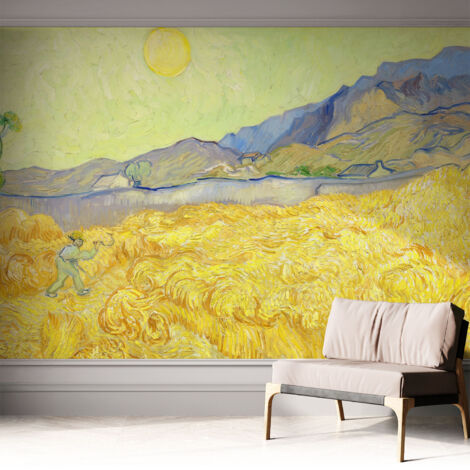 Papier peint adhésif autocollant pour salon chambre à coucher tendance et originale Champ de blé 312x219 cm