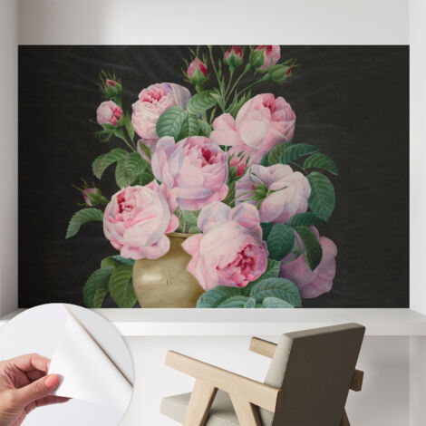 Papier peint adhésif autocollant pour salon chambre à coucher tendance et originale Élégance florale 104x70 cm