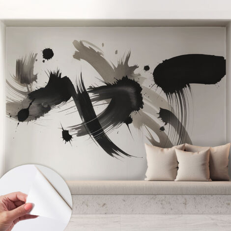 Papier peint adhésif autocollant pour salon chambre à coucher tendance et originale Expression abstraite 208x146 cm