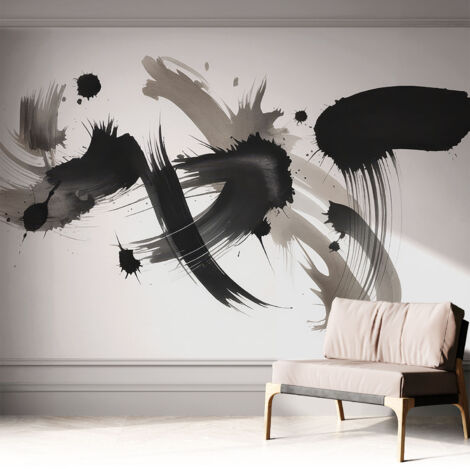 Papier peint adhésif autocollant pour salon chambre à coucher tendance et originale Expression abstraite 312x219 cm