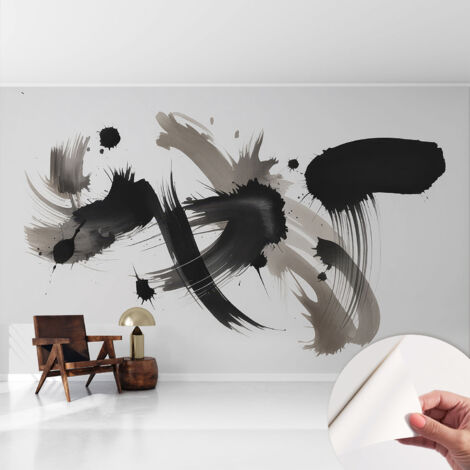 Papier peint adhésif autocollant pour salon chambre à coucher tendance et originale Expression abstraite 416x254 cm