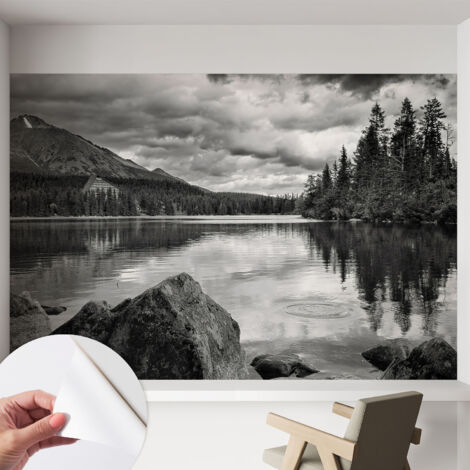 Papier peint adhésif autocollant pour salon chambre à coucher tendance et originale Panorama de montagne 152x104 cm
